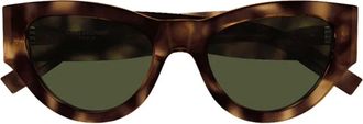 Saint Laurent Monogram Zonnebril - unisex - Zonnebrillen - Bruin - 53 MM - Nylon - Accessoires