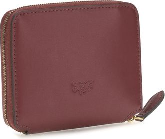 Pinko Womens Leather Zip-Around Wallet Ribes Intenso-Antique Gold Calf Bos Taurus