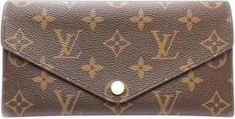 Louis Vuitton Brown Pink Monogram Long Wallet (Tri-Fold) (Pre-Owned)