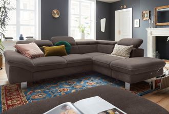 Cotta Ecksofa »Driver L-Form« mit Kopfteilverstellung, wahlweise mit Bettfunktion & Bettkasten