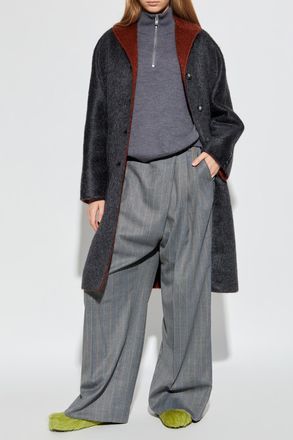 Marni Coat With Mohair Finish, Womens, Grey