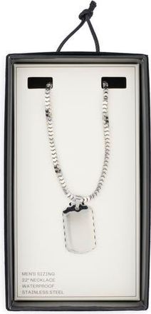 Nordstrom Rack Mens Stainless Steel Dog Tag Pendant Necklace at Nordstrom Rack