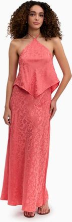 Rebecca Taylor Emery Jacquard Halter in Coral Blush at Nordstrom, Size X-Small