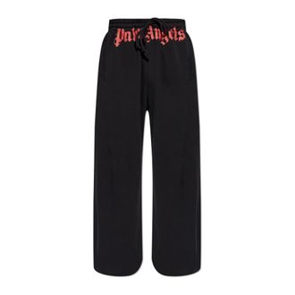 Palm Angels Sweatpants, male, Black, Size: 2XL Waist Logo Sweatpants