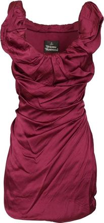 Vivienne Westwood Kleedjes, Dames, Rood, M, Gekreelde Mini Jurk