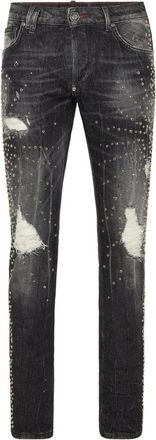 Philipp Plein Slim-fit Jeans - Heren - Slim Fit Jeans - Grijs - W32 - Jeans