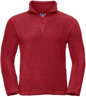 Russell Athletic Russell Heren Quarter Zip Outdoor Fleece Top (Klassiek rood)