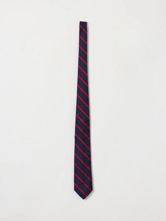 Polo Ralph Lauren College-Style Striped Mulberry Silk Tie with Applied Logo