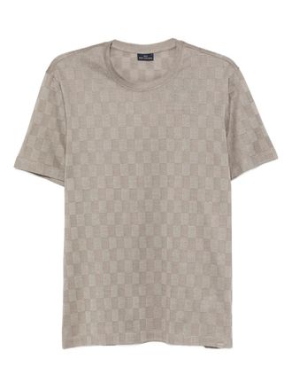 Paul & Shark checked cotton T-shirt - men - Cotton - M - Grey