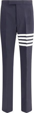 Thom Browne 4-Bar wollen broek - Heren - Slim Fit Broeken - Blauw - XS - Wol - Broeken