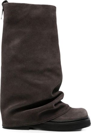 The Attico Robin Boots Dark Grey / Brown