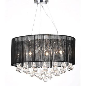 vidaXL Lampadario con 85 Cristalli Nero - Vidaxl