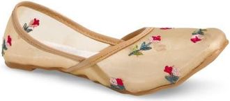 Fuchsia Lily Mesh Flat in Light Beige at Nordstrom, Size 10