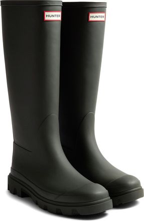 Hunter Downpour Hoge Laars Rubber Dames Donkergroene Wellington Boots