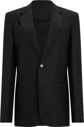 Gucci Jassen, Dames, Zwart, S, Katoen, Fijne Zijde Faille Jas