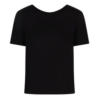 Nina Ricci T-Shirts, female, Black, XS, Open Back Cotton T-shirt