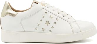 Dune London Dune Ladies ELDERFLOWERS Star-Motif Cup Sole Trainers Size UK 8 Flat Heel White