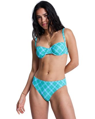Roxy Bikini-Hose ROXY Printed Essentials, Damen, Gr. XXL, US-Gr&ouml;ssen, katydid as if plaid, Obermaterial: 85% Microfaser, 15% Elasthan;, Badehosen Bikini-Ho
