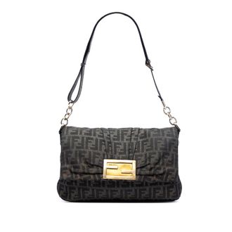 Fendi Pre-owned Fendi Large Zucca Canvas Mia Flap Shoulder Bag Ladies G4RU0ATY2DUA75Y0