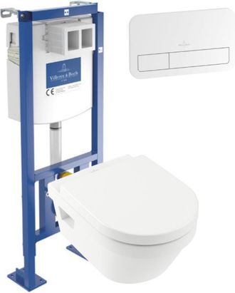 Villeroy & Boch Inodoro Suspendido Sin Borde Villeroy Et Boch Architectura + Asiento + Estructura Soporte Villeroy&boch Viconnect + Placa De Control
