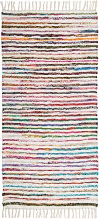 Boxxx Fleckerlteppich, Mehrfarbig, Wei&szlig;, Textil, Streifen, rechteckig, 80x150 cm, beidseitig verwendbar, Teppiche und B&ouml;den, Teppiche, Fleckerlteppiche