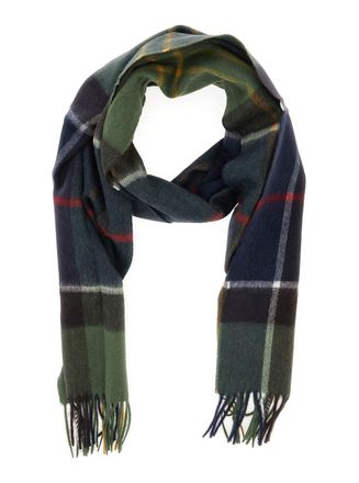 Barbour Mens Wool Scarf, Green Scarfs