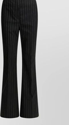 Sportmax pinstripe trousers belt loops flared leg