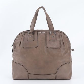 Miu Miu Pink Leather Boston Bag (Pre-Owned)