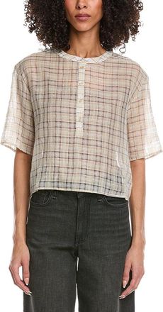 Leset Carmen Silk-Blend Henley Shirt