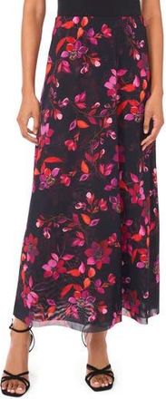 Parker Floral Mesh Maxi Skirt in Rich Black at Nordstrom Rack, Size Xx-Large