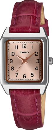 Casio Womens Pink Dial Red Leather Classic Analog Watch - LTP-B150LA-4B2DF