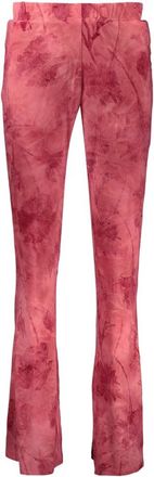 Desigual Chester Broek - Dames - Wijde Broeken - Roze - M - Polyester - Broeken
