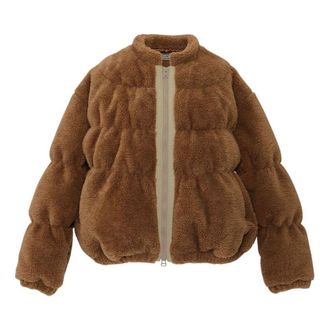 Onitsuka Tiger (WMNS) Onitsuka Tiger Crew Neck Down Jacket Brown 2182B561-250