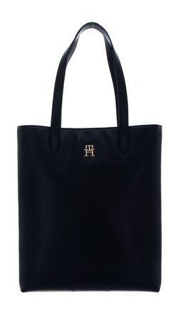 Tommy Hilfiger Women TH Casual Slim Tote Ns Bag with Interior Pockets, Black (Black), One Size