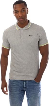 Aquascutum Heren Slim Korte Mouwen Polo Shirt (Grijs)