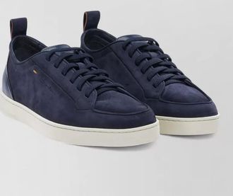 Santoni leather low-top sneakers