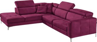 Egoitaliano Ecksofa »Matt, hoher Sitzkomfort und aufwendige Detailverarbeitung, L-Form« mit Ottomane, inkl. verstellbarer Kopfteile zum Relaxen