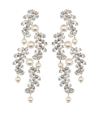 Jennifer Behr Orecchini Wisteria con cristalli - Argento