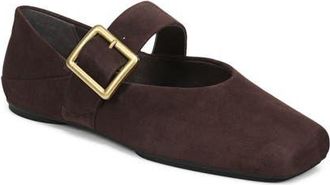 Franco Sarto Oakes Square Toe Flat in Hickory Brown at Nordstrom, Size 6.5