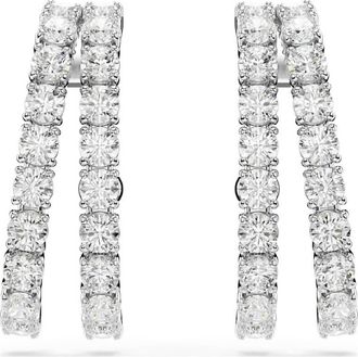Swarovski Matrix Round-Cut Cuff Earrings