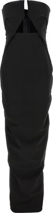 Rick Owens Black Wool Long Womens Dress