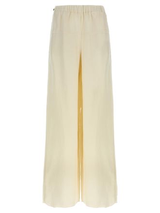 Max Mara White Flax Casual Womens Pants