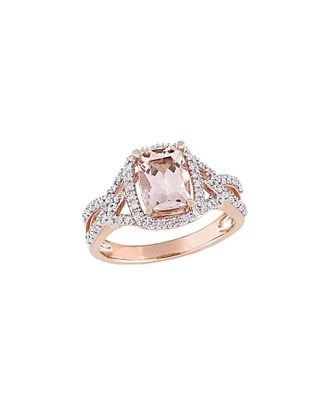 Rina Limor 10K Rose Gold 1.51 ct. tw. Diamond & Morganite Ring