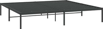 vidaXL Estructura De Cama Sin Colch&oacute;n Metal Negro 193x203 Cm Vidaxl