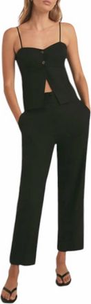 Favorite Daughter Bea Straight Pants In Black