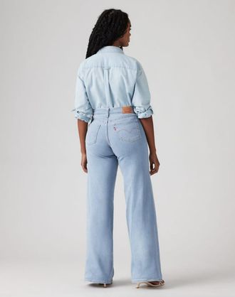 Levi's 318 jeans wide leg modellanti in blu chiaro