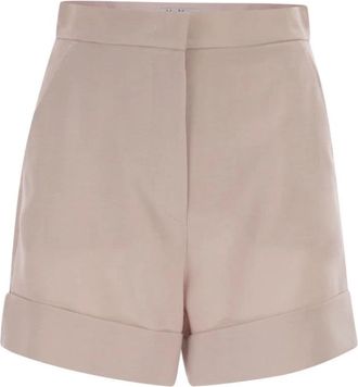 Max Mara Mxmcelebre Shorts - Dames - Bermuda - Roze - S - Wol - Korte Broeken