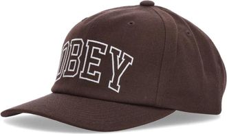 Obey Klassieke Snapback Pet Donker Chocolade - Heren - Petten - Bruin - ONE Size - Wol - Accessoires