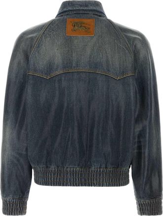 Burberry Mens Denim Jacket Midblue Exterior: Cotton Giacche E Gilet