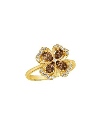 Le Vian Chocolate Clover 14K 0.92 Ct. Tw. Diamond & Quartz Half-Eternity Cocktail Ring